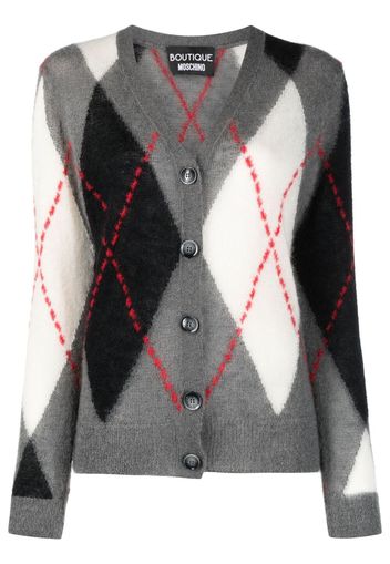 Boutique Moschino Cardigan a rombi - Grigio