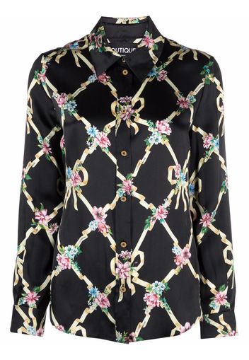 Boutique Moschino Camicia a fiori - Nero