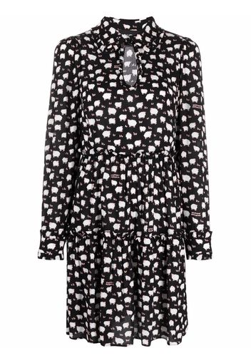 Boutique Moschino Abito Sweet Sheep con stampa - Nero