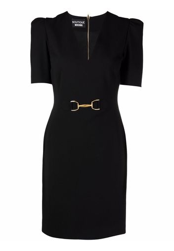 Boutique Moschino horsebit-detail fitted dress - Nero