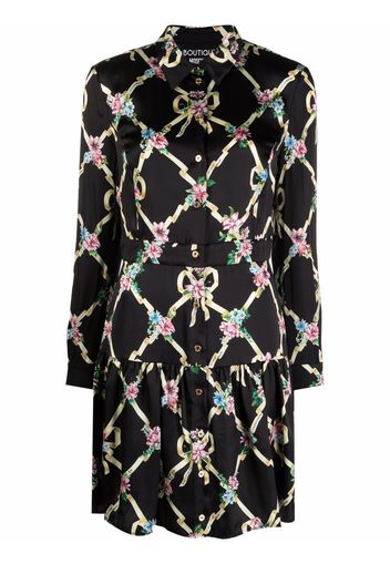 Boutique Moschino floral-print shirt dress - Nero