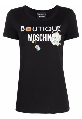 Boutique Moschino logo-print T-shirt - Nero