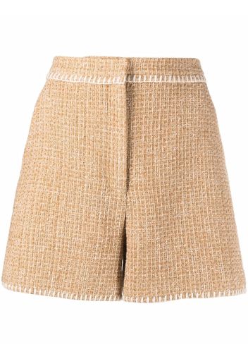 Boutique Moschino topstitched tweed shorts - Toni neutri