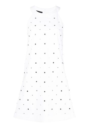 Boutique Moschino stud-embellished shift dress - Bianco