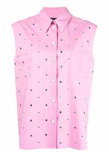 Boutique Moschino Camicia smanicata con borchie - Rosa