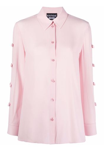 Boutique Moschino bow-detail shirt - Rosa