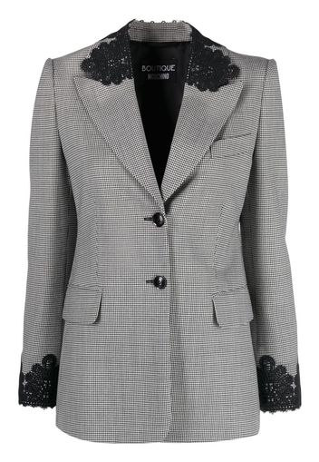 Boutique Moschino Blazer in pied-de-poule - Nero