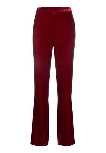 BOUTIQUE MOSCHINO velvet high-waisted trousers - Rosso