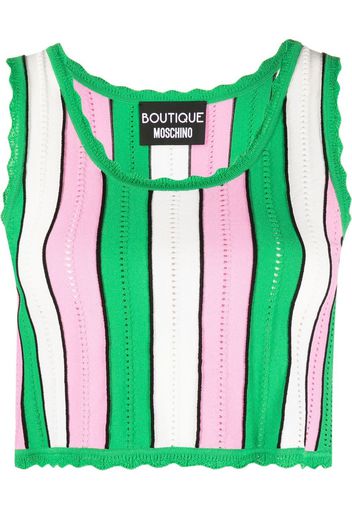 Boutique Moschino Top corto a righe - Rosa