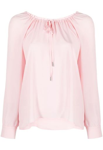 Boutique Moschino long-sleeve drawstring blouse - Rosa