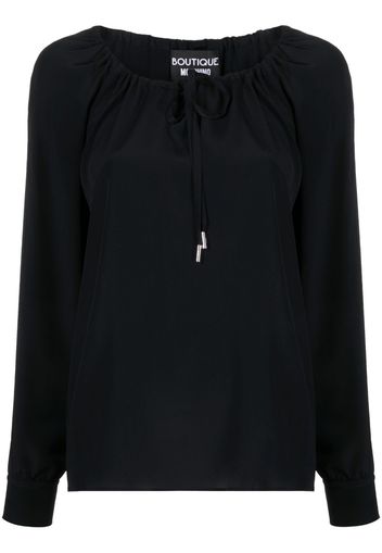 Boutique Moschino long-sleeve drawstring blouse - Nero