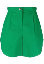 Boutique Moschino high-waist curved-hem shorts - Verde