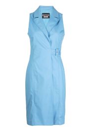 Boutique Moschino belted stretch-cotton midi dress - Blu