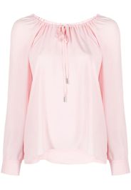 Boutique Moschino long-sleeve drawstring blouse - Rosa
