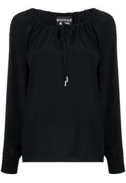 Boutique Moschino long-sleeve drawstring blouse - Nero