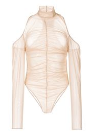 Boyarovskaya Body con ruches - Marrone