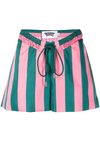 Brandon Maxwell striped drawstring shorts - Rosa