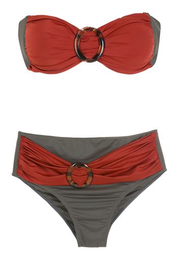 Brigitte Bikini bicolore - Marrone