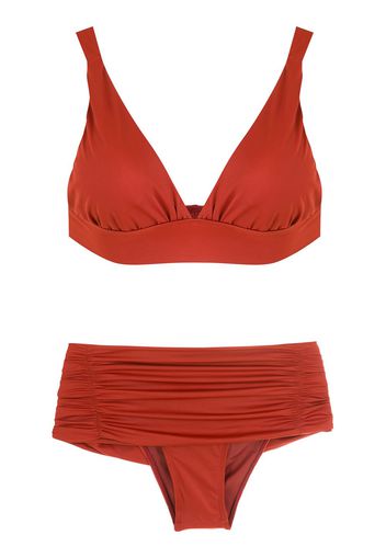 Brigitte Bikini con ruches - Marrone