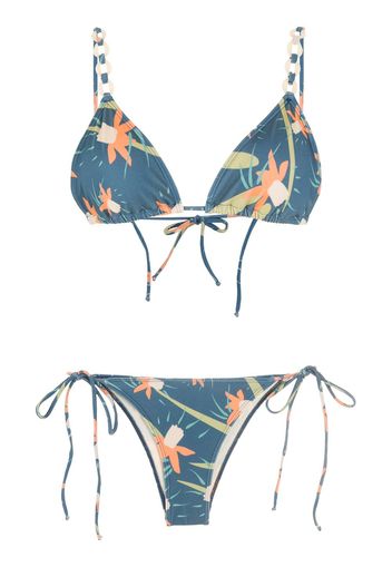 Brigitte Bikini a fiori - Blu