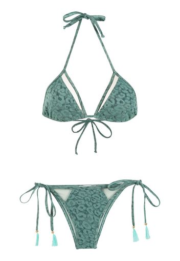 Brigitte Set bikini con stampa - Verde