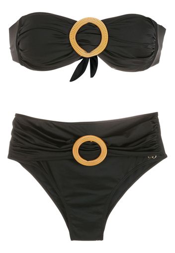 Brigitte Set bikini con anello - Nero