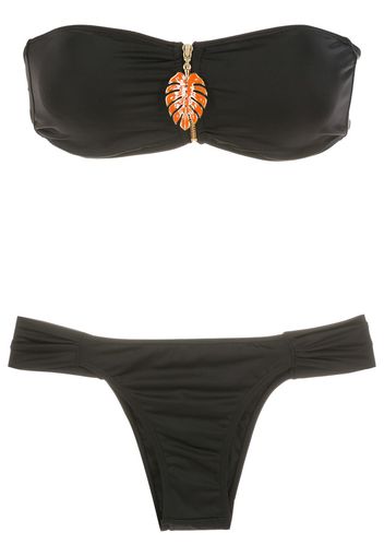 Brigitte Set bikini a fascia Melissa - Nero