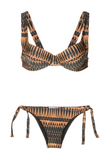 Brigitte Set bikini due pezzi con stampa grafica - Multicolore