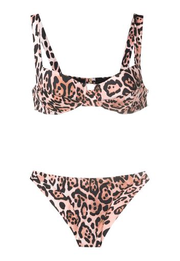 Brigitte Set bikini leopardato - Marrone