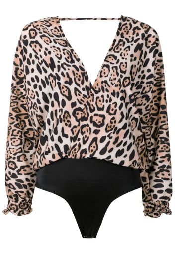 Brigitte Costume intero leopardato - Nero