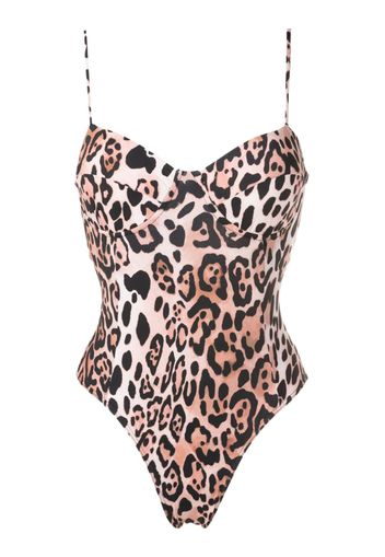 Brigitte Costume intero leopardato - Marrone