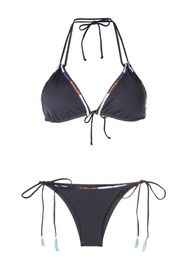 Brigitte Set bikini con scollo all'americana - Blu