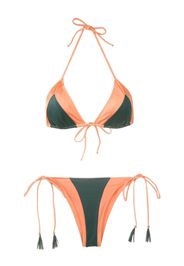 Brigitte Set bikini con scollo all'americana - Verde