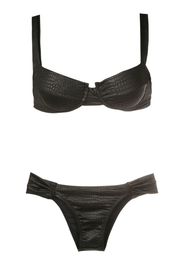 Brigitte Bikini effetto coccodrillo - Nero