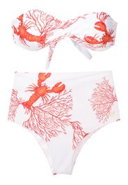 Brigitte Bikini con stampa - Bianco