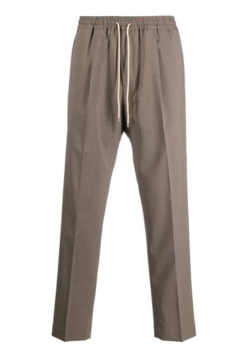 Briglia 1949 elasticated-waistband long-length trousers - Toni neutri