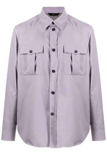 Brioni Camicia con colletto a punta - Viola