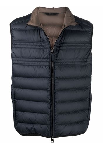 Brioni quilted-finish down gilet - Blu
