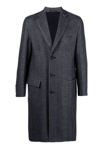 Brioni single-breasted wool coat - Blu