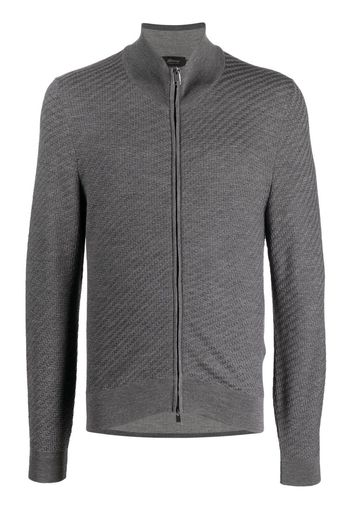 Brioni front-zip sweater - Grigio