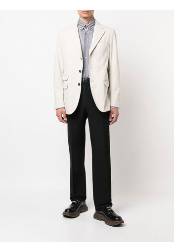 BRIONI striped long-sleeve shirt - Bianco