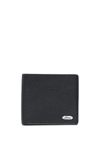 Brioni logo-plaque leather wallet - Nero