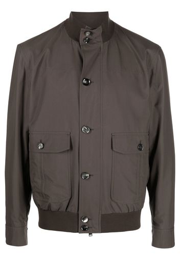 Brioni button-front bomber jacket - Marrone