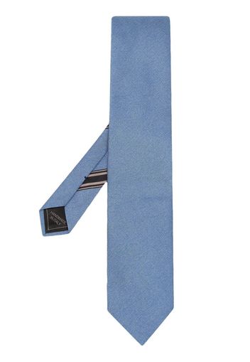 Brioni micro-print silk tie - Blu