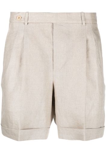 Brioni pleat-detail shorts - Toni neutri