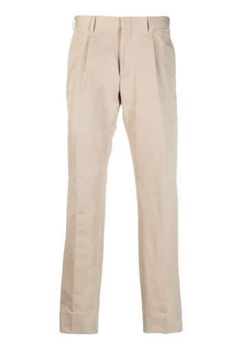 Brioni straight-leg pleated trousers - Toni neutri