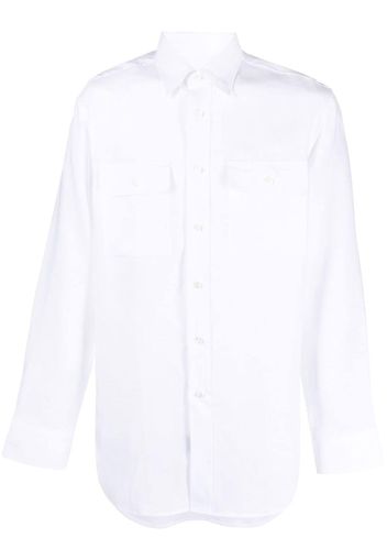 Brioni linen button-up shirt - Bianco