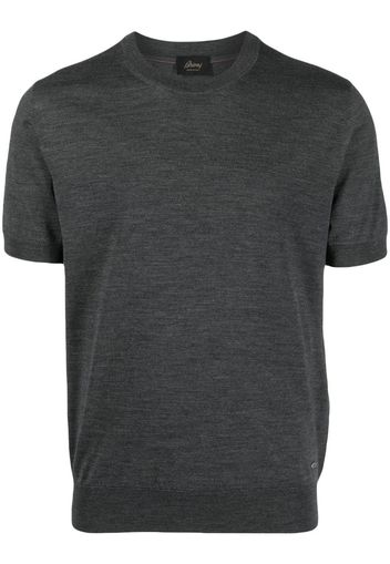 Brioni short-sleeve wool jumper - Grigio