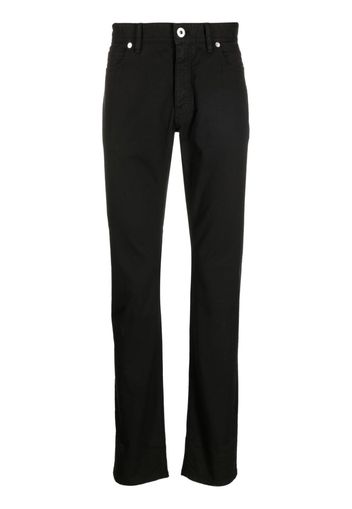 Brioni Pantaloni dritti con applicazione - Nero