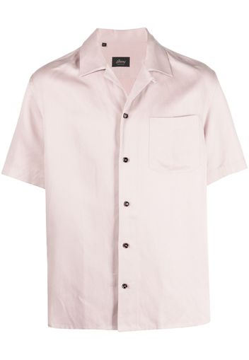 Brioni short-sleeved button-up shirt - Rosa